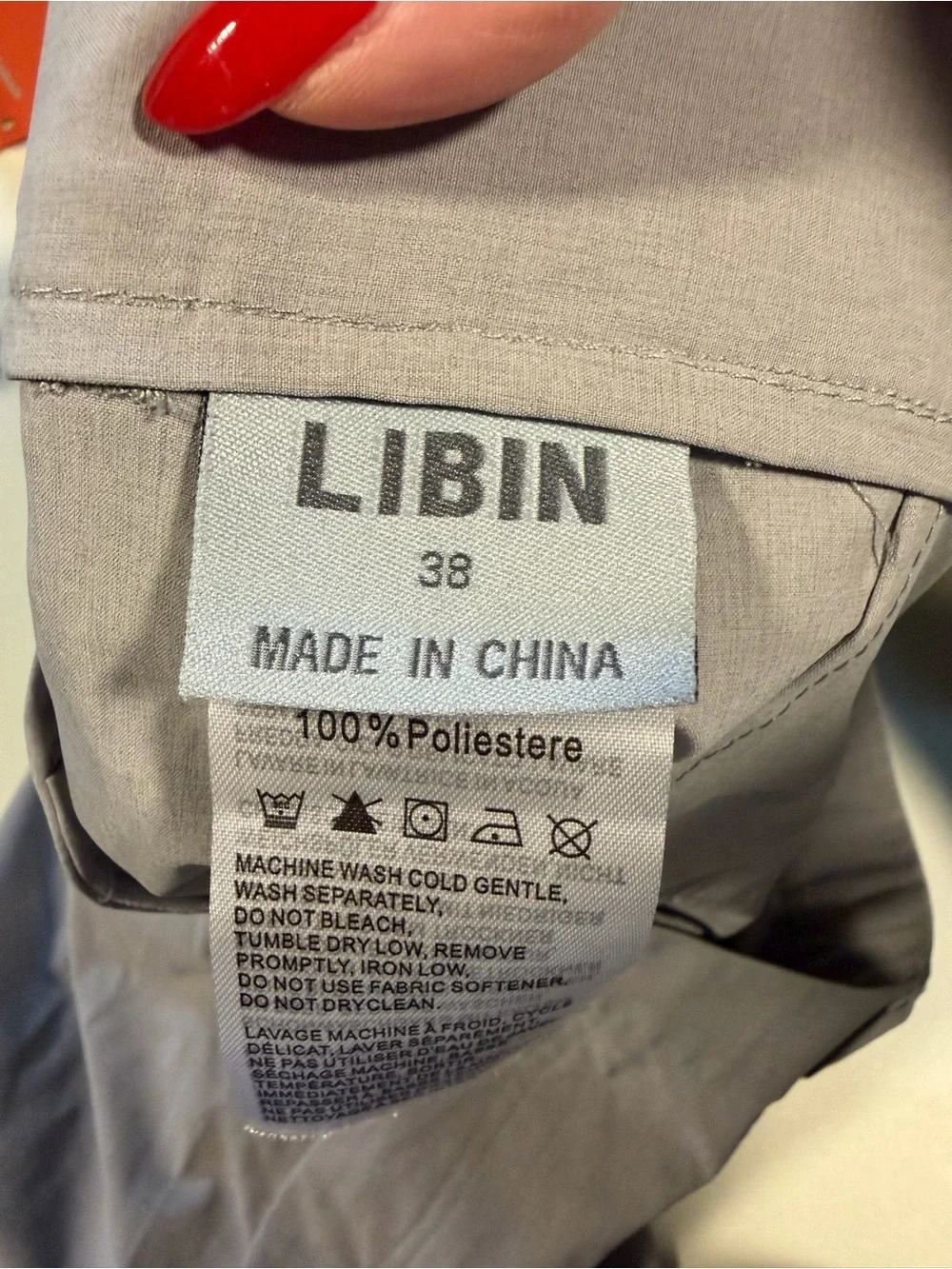 LIBIN Men’s Golf Pants Gray Performance Stretch 38x30